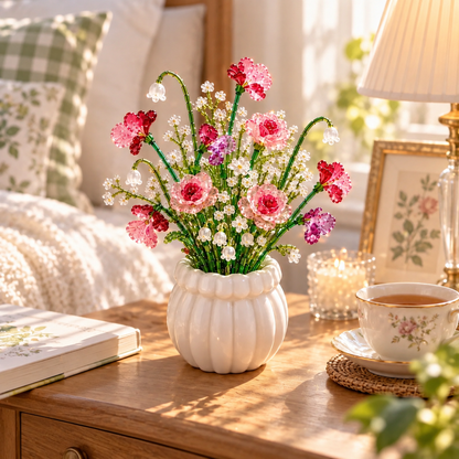 🌸 DIY Beaded Wildflower Bouquet Kit – Handmade Crystal Flower Craft Set