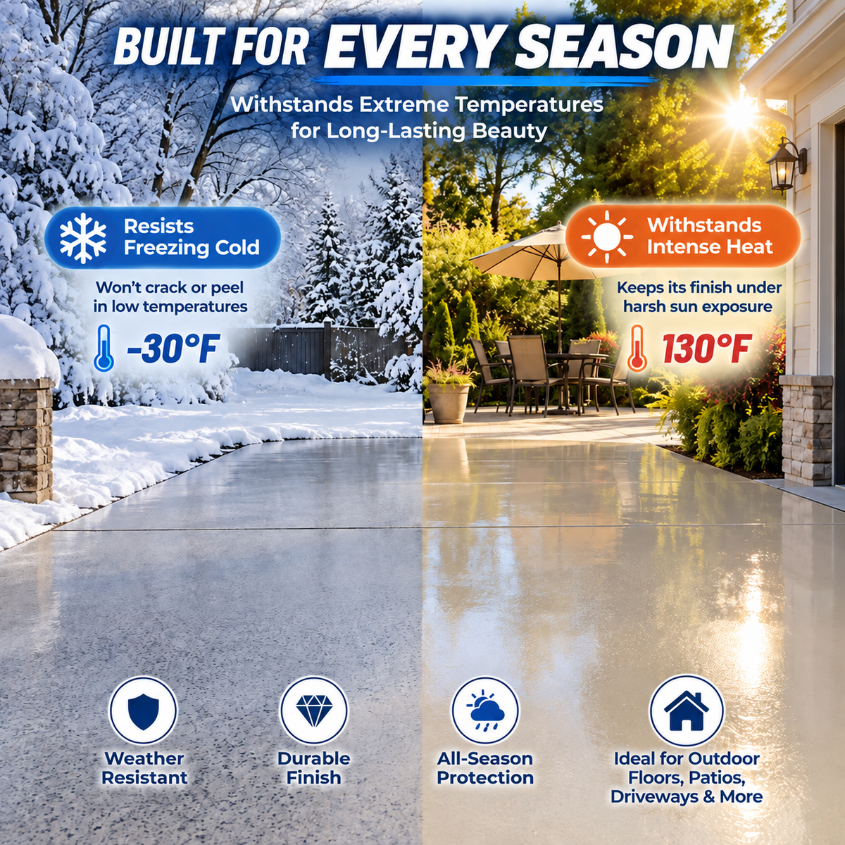 ✨ High-Gloss Self-Leveling Epoxy Floor Coating – Transform Garages, Basements, Courtyard & Workshops