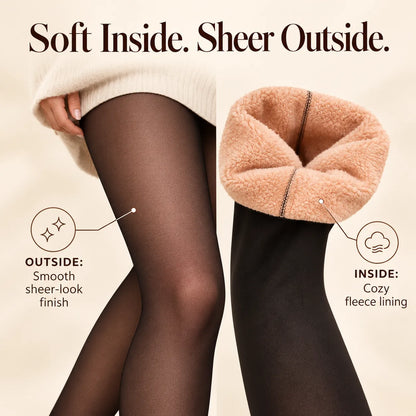🔥Hot Sale 70% OFF!!⚡50K+ SOLD! ❄️ Fleece Lined Sheer Tights