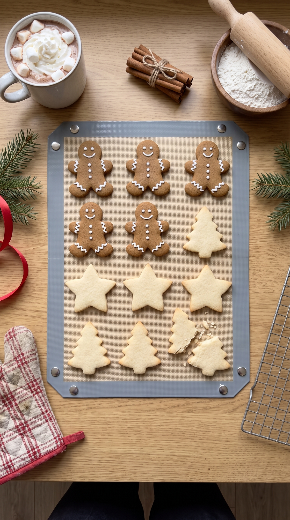 🍪 Snap-Corner Silicone Baking Mat – Non-Stick, Reusable & Easy to Store