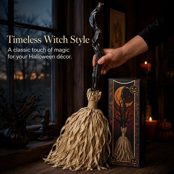 🎃🧹 Magical Moving Witch Broom – Spooky Lights, Sounds & Motion! 👻✨