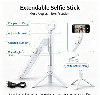 📽️Zoomable Magnetic Palm Grip | Selfie Stick & Tripod