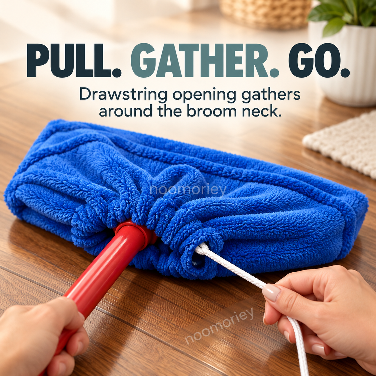 2 PCS Reusable Microfiber Mop Head Cover, Dust & Spill Cleaning Pad