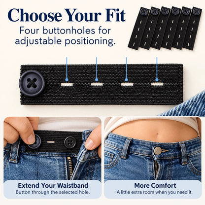 👖 Elastic Waistband Extender Buttons – Adjustable Comfort, 10-Piece Set