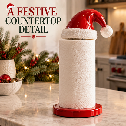 🎅 Santa Hat Christmas Paper Towel Holder | Festive Holiday Kitchen Decor 🎄