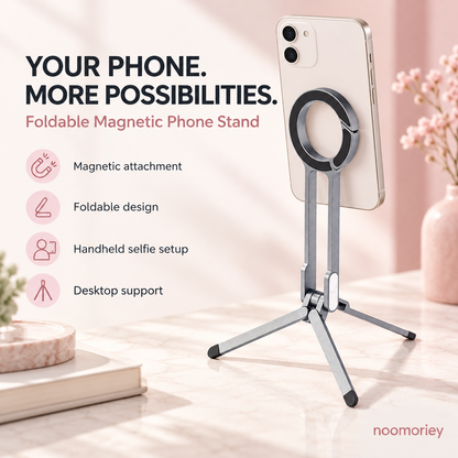 🧲 Foldable Magnetic Phone Stand & Selfie Grip