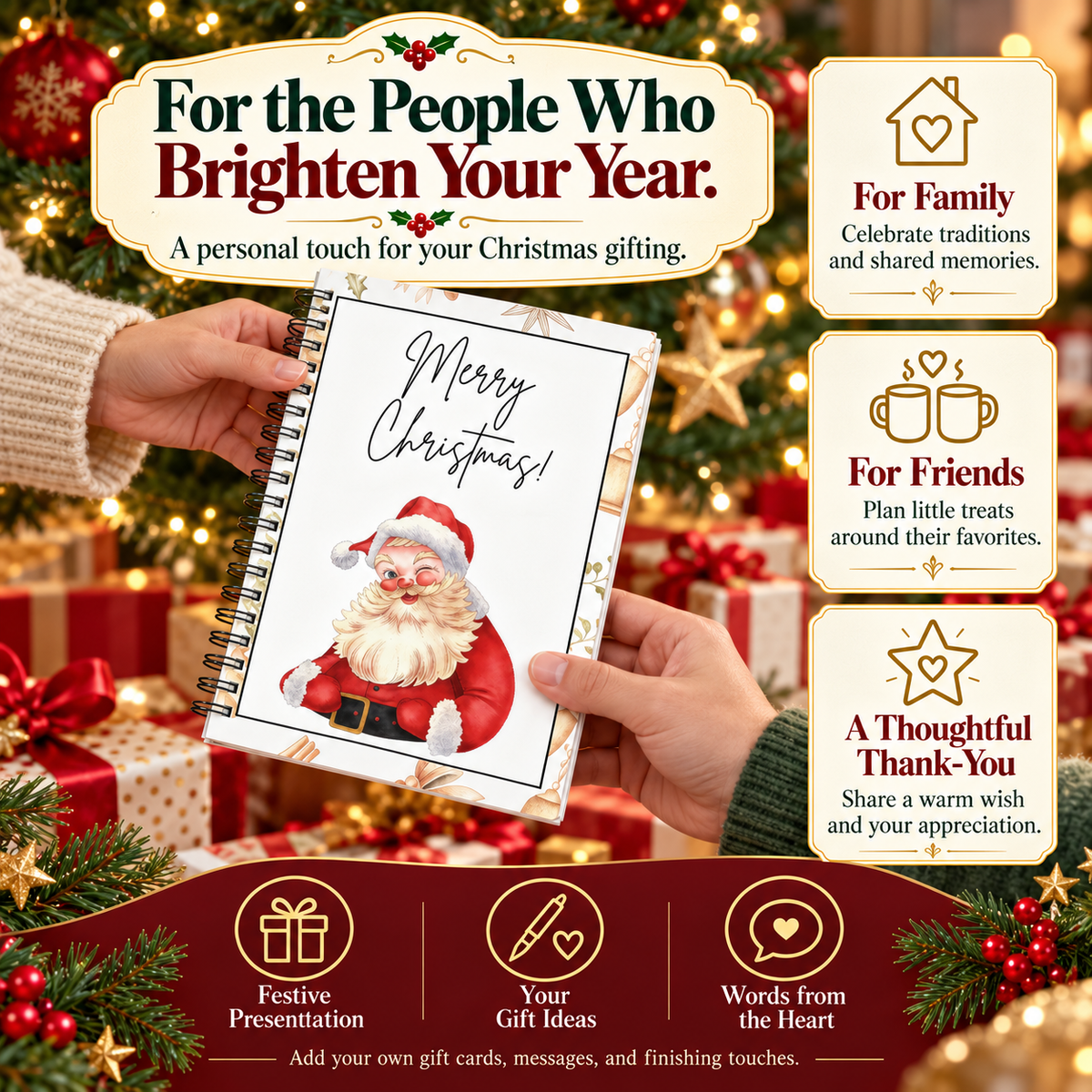 🎁 Christmas Gift Card Book – DIY Personalized Holiday Gift for Family & Friends