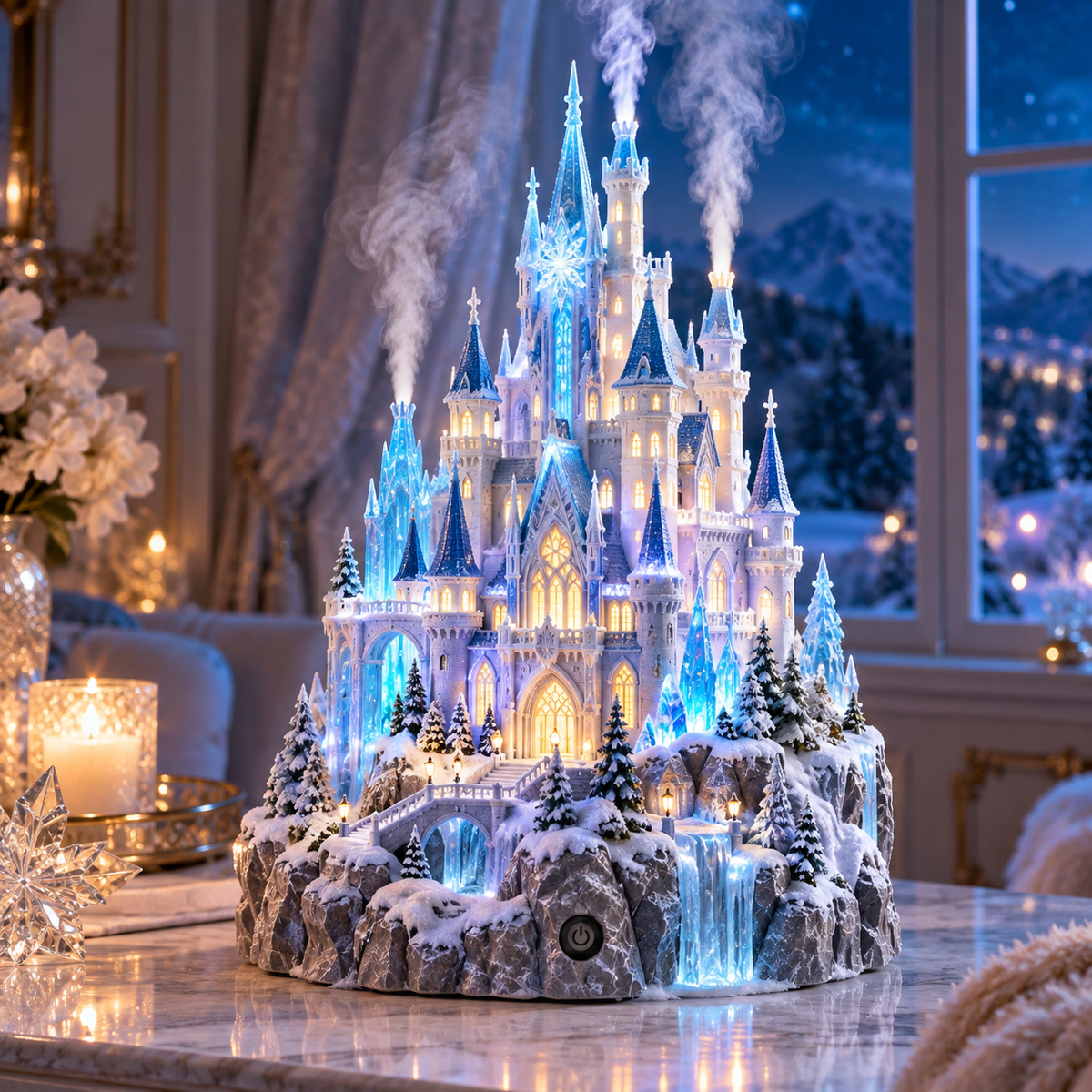 🔥Last day 50% OFF🏰 Fairytale Castle Humidifier – Glowing Mist Fantasy Decor ✨