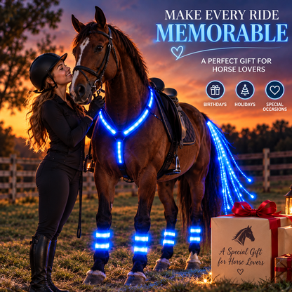 🔥Black Friday 50% OFF🏇LED Horse Night Riding Lights – Full-Body Glow Kit with Enhanced Visibility & 12 Lighting Modes✨