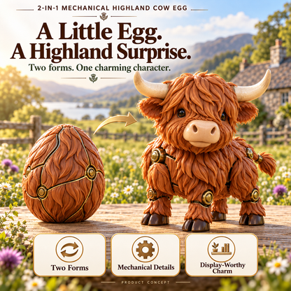 2-in-1 Transforming Highland Cow Egg – A Little Egg, a Charming Highland Surprise
