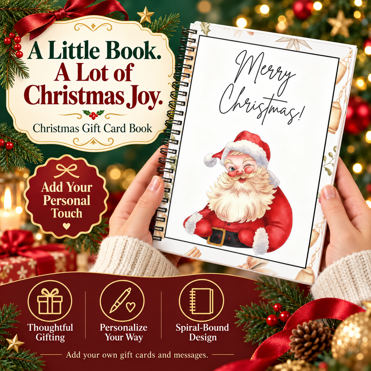 🎁 Christmas Gift Card Book – DIY Personalized Holiday Gift for Family & Friends