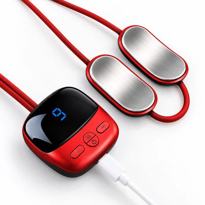 🔥Mini Necklace-Style Neck Massager with Heat – Dual-Pulse Pendant, 4 Modes, 9 Intensity Levels & 3 Heat Settings