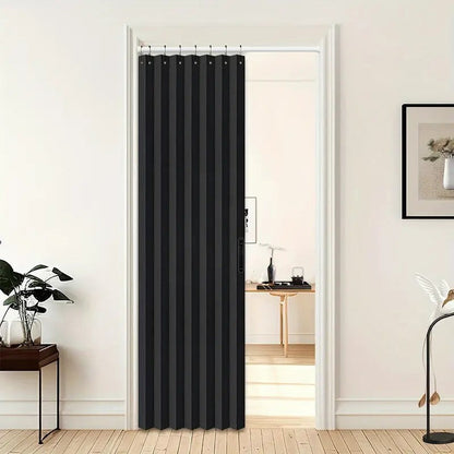 Room Partition Divider Curtains, Pleated Folding Door Curtain for Doorways