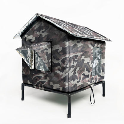 🐱 LIMITED-TIME 50% OFF! ✨ All-Weather Elevated Outdoor Cat House – Waterproof, Thermal Lining, Foldable