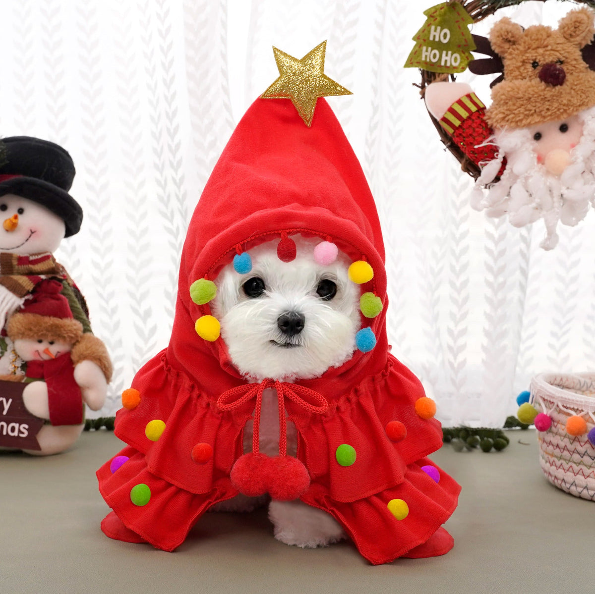 🎄🐶 Christmas Pet Cape – Cute & Cozy Holiday Outfit for Dogs & Cats 🎁