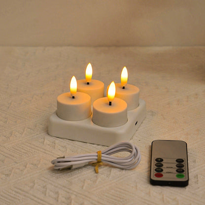Rechargeable Flameless Tealight Candles – USB-C LED Candles with Remote & Timer