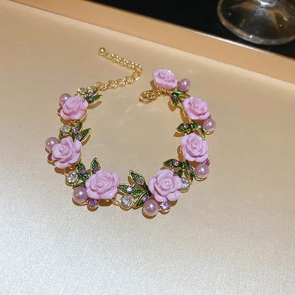 Vintage Rose Garden Pearl & Crystal Jewelry Collection