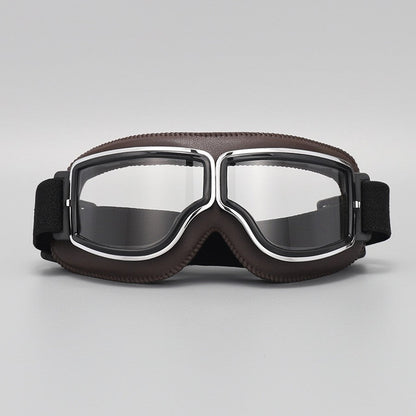 📢📢50% OFF !! ⏰Retro Motorcycle Goggles Vintage Windproof Riding Glasses for Cruiser Helmet and Off-Road Dirt Bike