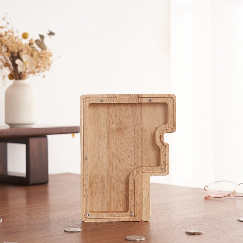 💛 Wooden Letter Piggy Bank – A Special Place for Their First Savings