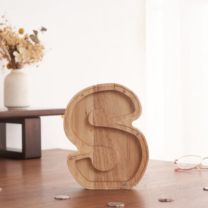 💛 Wooden Letter Piggy Bank – A Special Place for Their First Savings