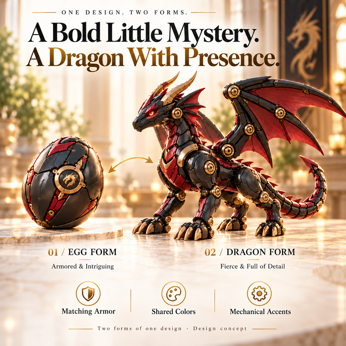 🔥 49% OFF 🐉 Mechanical Dragon Egg – Transform Into a Fierce Winged Dragon! ✨