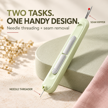🧵 2-in-1 Needle Threader & Seam Ripper – Less Fuss, More Stitching