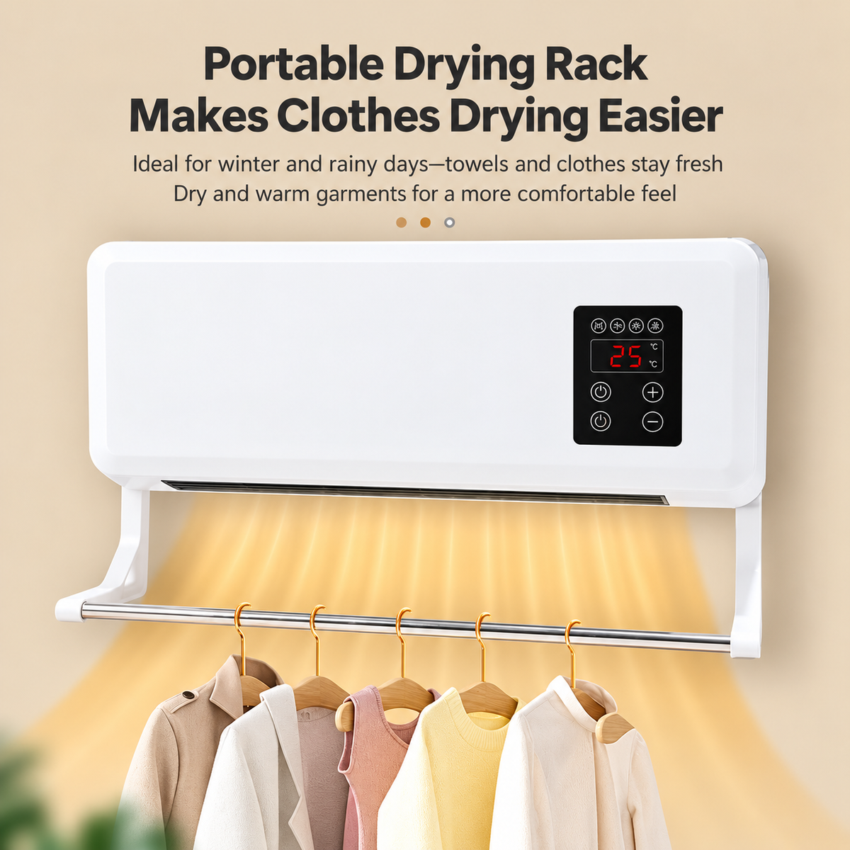 🔥Black Friday Early Bird Deals🔥Wall-Mounted Space Heater with Thermostat and Remote Control