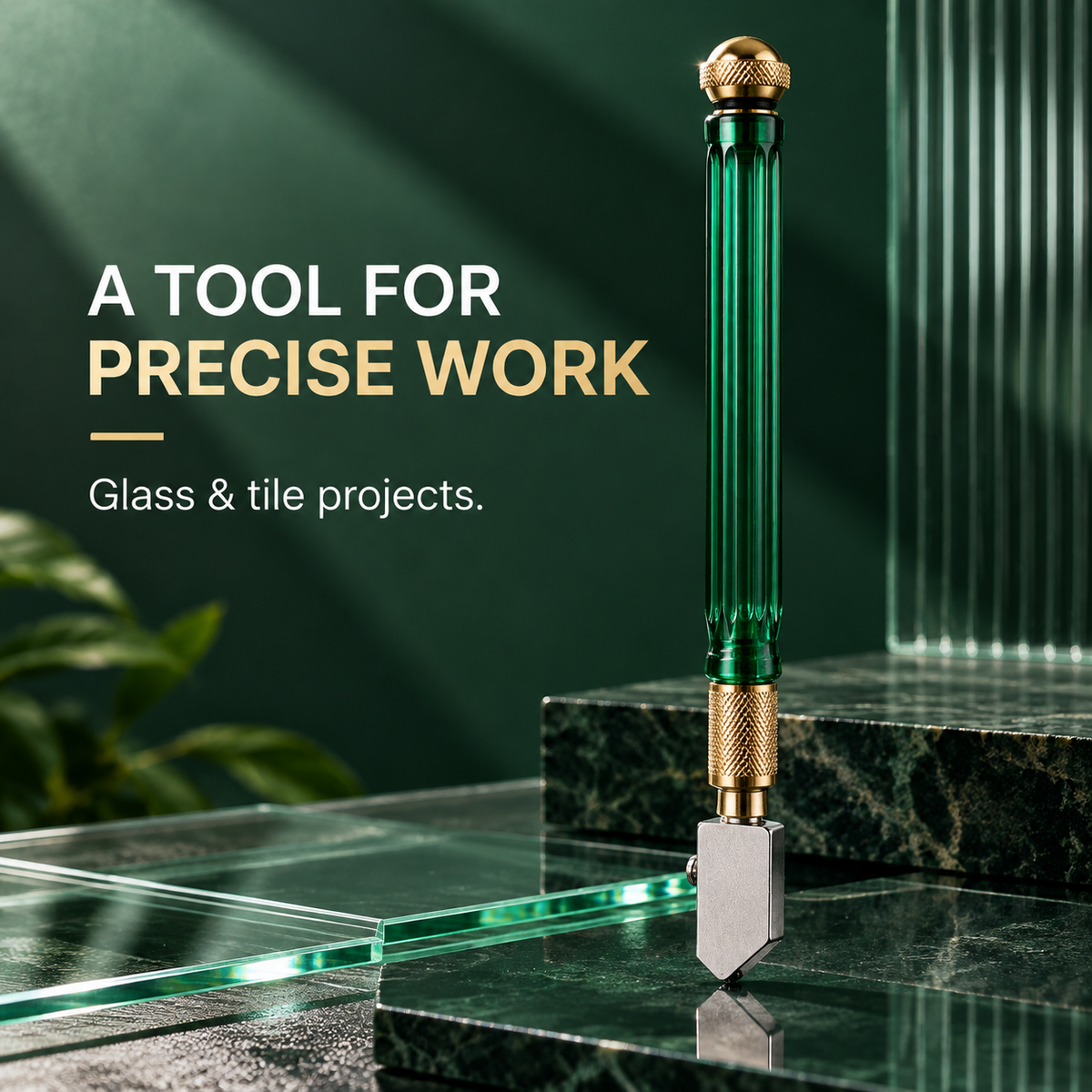 Professional Glass Cutter Tool ✨ Precision Scoring for Glass & Tile Projects