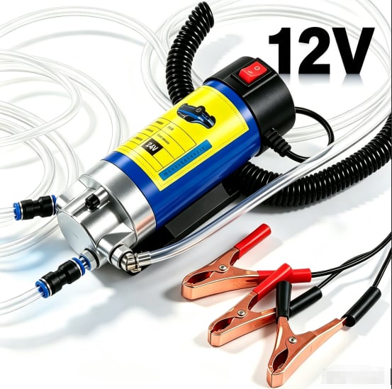 🔧 100W Portable Oil Transfer Pump – 12V / 24V Engine Oil Extractor