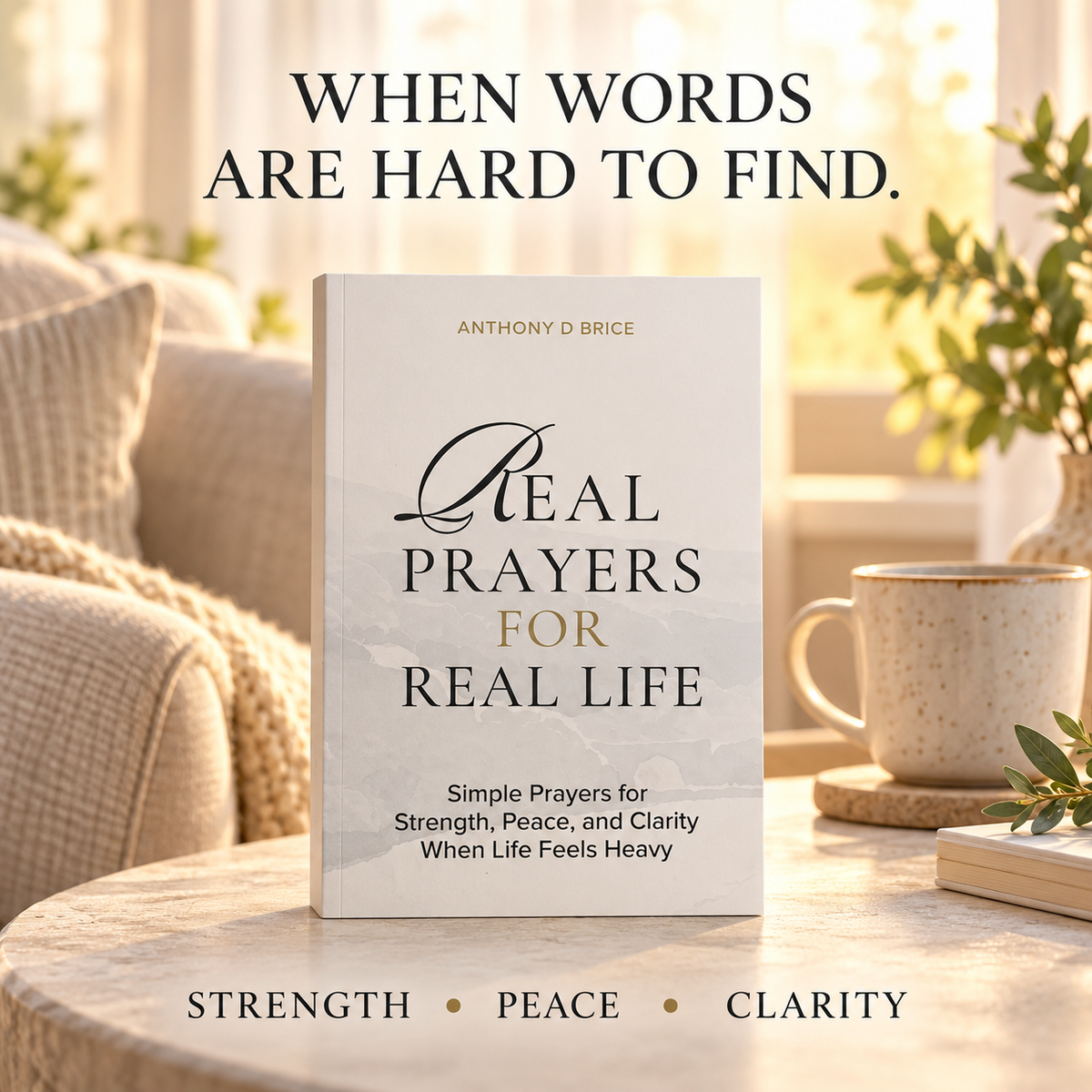 📖 Real Prayers for Real Life | Short Prayers for Strength, Peace & Clarity | Paperback by Anthony D. Brice