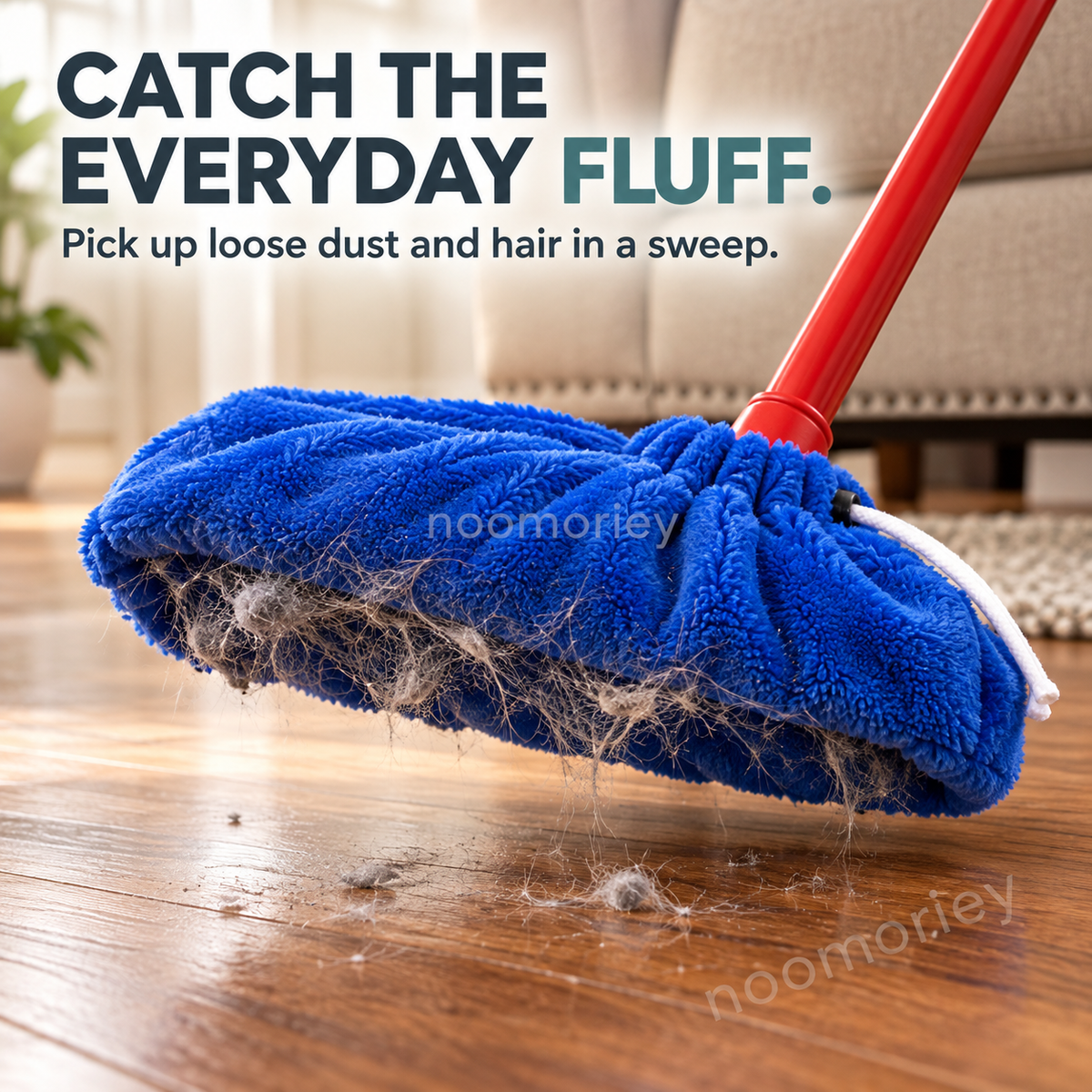 2 PCS Reusable Microfiber Mop Head Cover, Dust & Spill Cleaning Pad