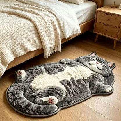 🐱Last Day 49% OFF🔥🔥🔥Chubby Tabby Cat Shaped Rug 🤎