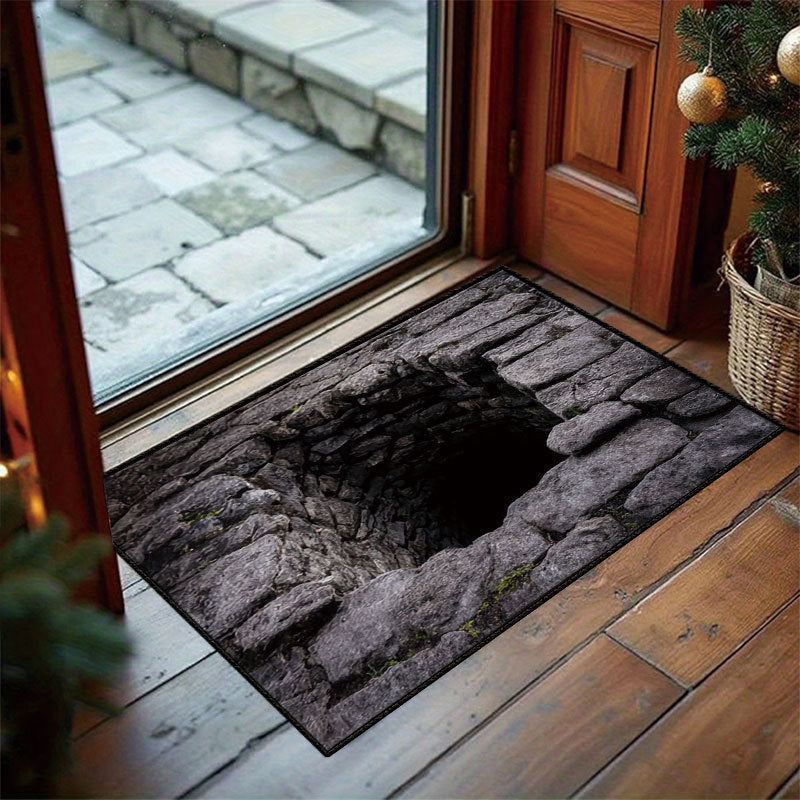 🏠3D Halloween Optical Illusion Door Mat – Spooky Non-Slip Entryway Rug