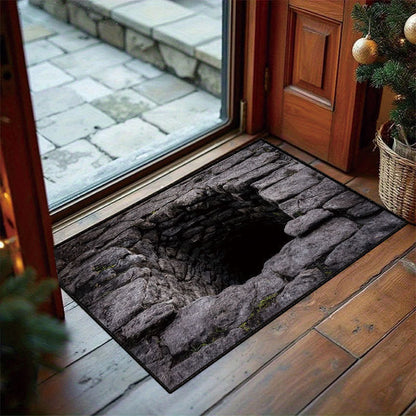 🏠3D Halloween Optical Illusion Door Mat – Spooky Non-Slip Entryway Rug