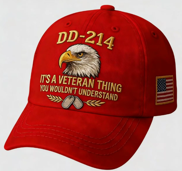 DD-214 Veteran 3D Embroidered Cap - “IT'S A VETERAN THING YOU WOULDN'T UNDERSTAND”🎁