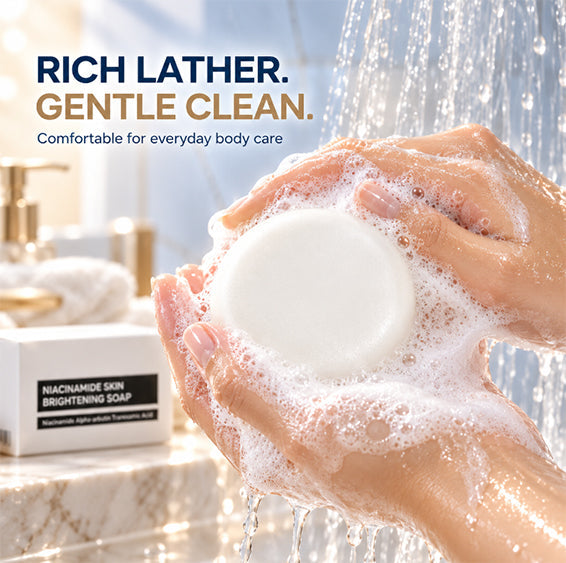 Niacinamide Brightening Soap Bar – Gentle Body Cleanser for Smooth, Radiant Skin
