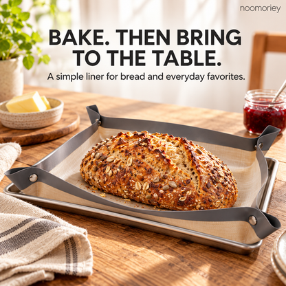 Foldable Nonstick Silicone Baking Tray Liner with Snap-Up Corners