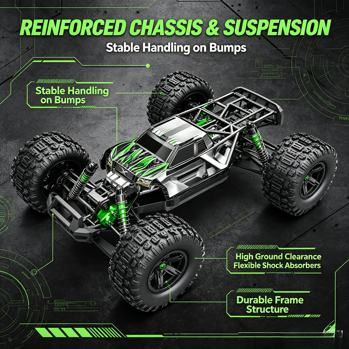 🔥 2026 U-Max Ultimate 8S Monster Truck – 4WD Brushless Power