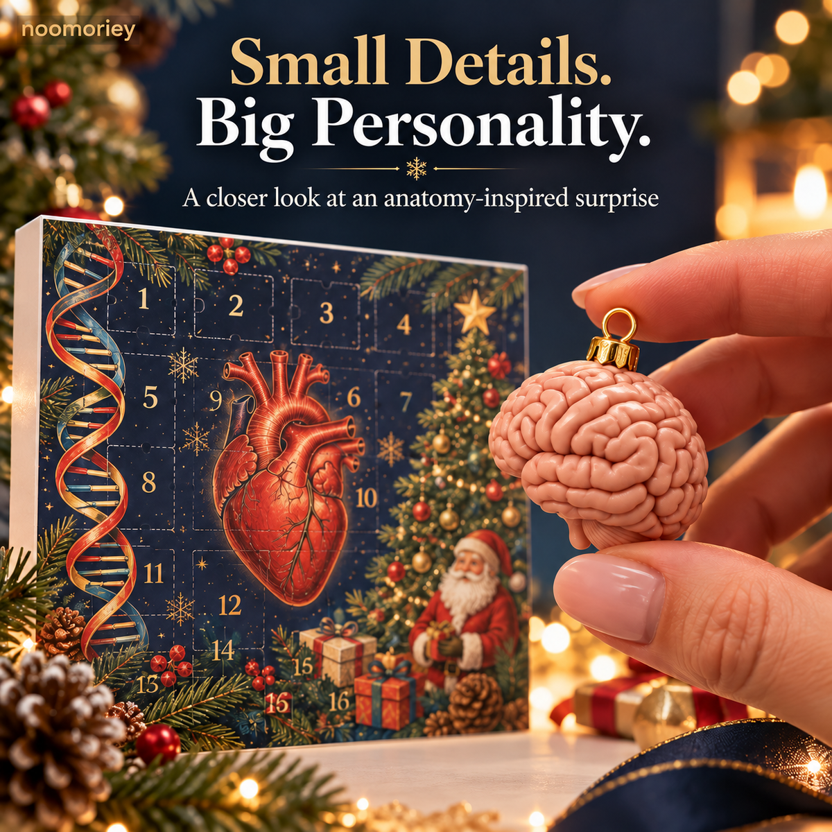🎄 Anatomy Christmas Advent Calendar – Unique Organ-Shaped Ornaments & Holiday Surprises for Nurses, Medical Students & Science Lovers