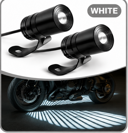 🏍️ Dual Motorcycle Laser Projector Lights – Ground Projection Kit