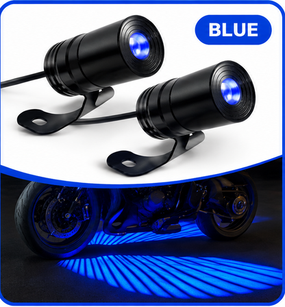 🏍️ Dual Motorcycle Laser Projector Lights – Ground Projection Kit