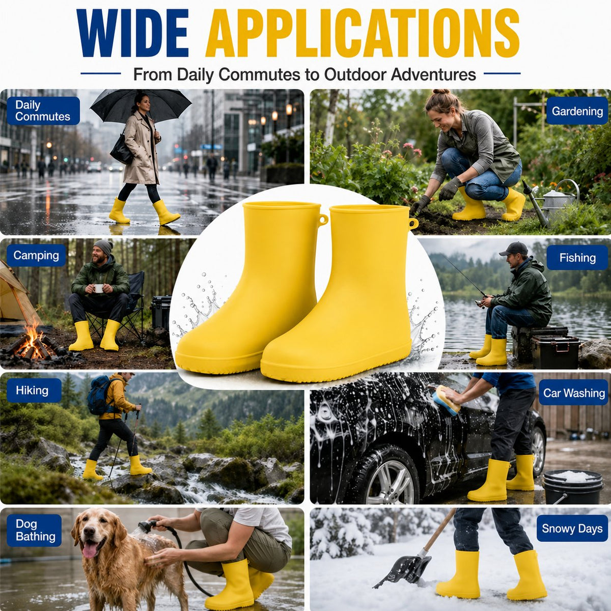 ⏰ LAST DAY 50% OFF-🌧️Heavy-Duty Non-Slip Reusable Waterproof Shoe Covers – Keep Shoes Clean & Dry