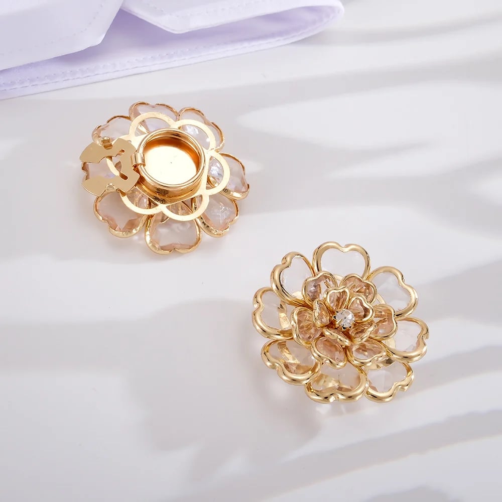 🎉🌸 Flower Button Covers – Instant No-Sew Shirt & Blouse Upgrade