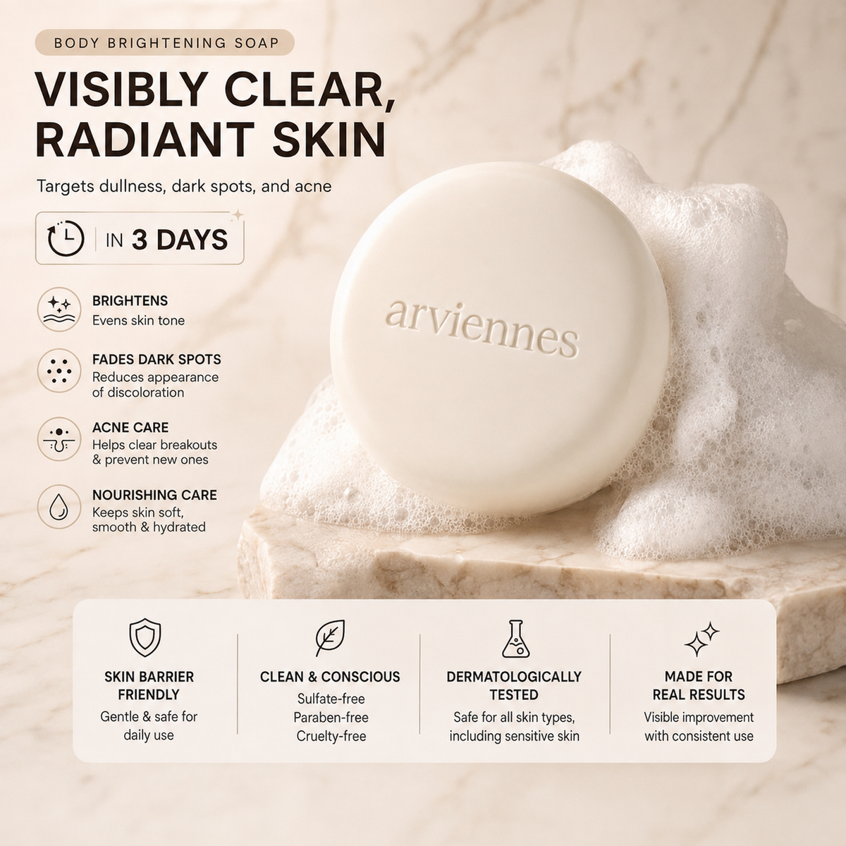 ✨ Niacinamide Brightening Cleansing Bar | For Dull & Uneven-Looking Skin 🧼