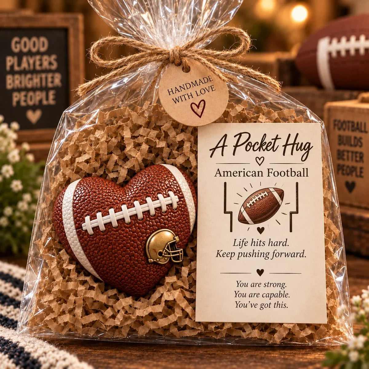 🏆 Sports Pocket Hug | Inspirational Athlete Keepsake Gift