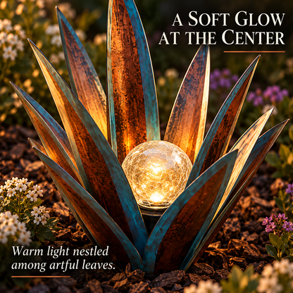 Glowing Solar Agave Garden Light
