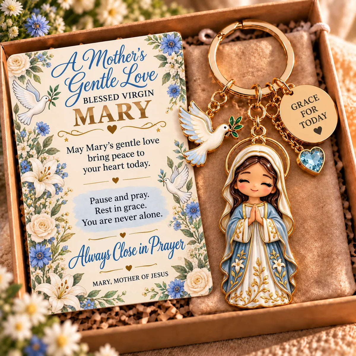 🔥LAST DAY 50% OFF - ✝️ Always With You Jesus Comfort Doll | Soft Crochet Companion with Scripture Message Card 🤍