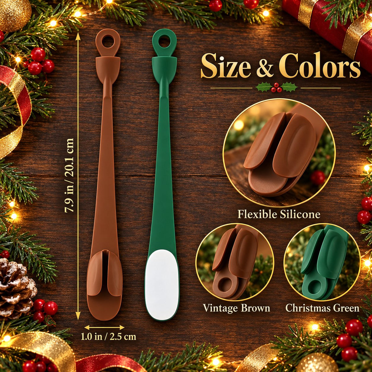 🎄 No Drill Mantel Decor Straps for Christmas Garland（8 PCS）