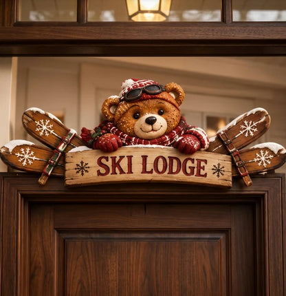 🏔️ Rustic Winter Door Frame Decor | 6 Cabin Characters