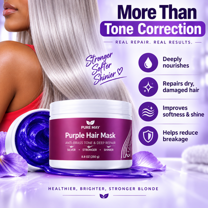 Anti-Yellowing Purple Hair Mask 💜 Say goodbye to Red Highlights! 💜
